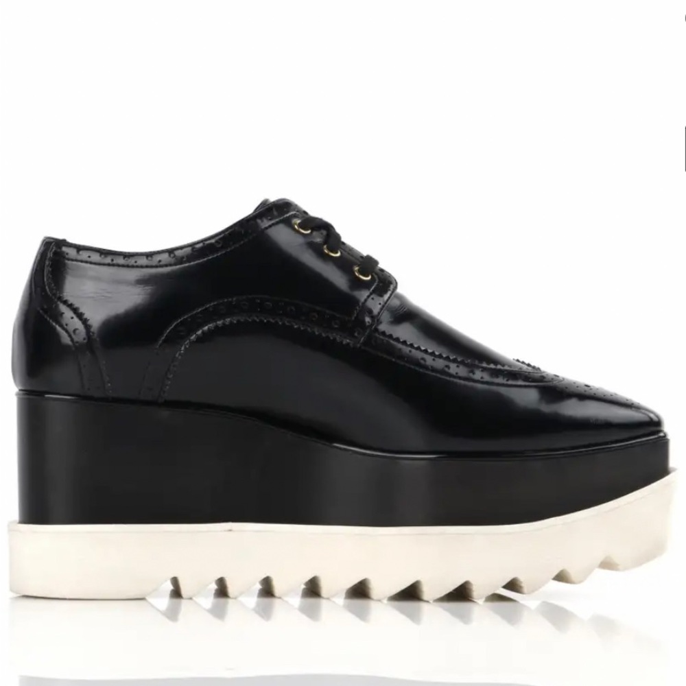 ❌SOLD❌NIB- STELLA McCARTNEY  faux leather Elyse Dane platform  brogue shoes 40 - Picture 6 of 15